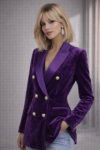 blazer violet velours