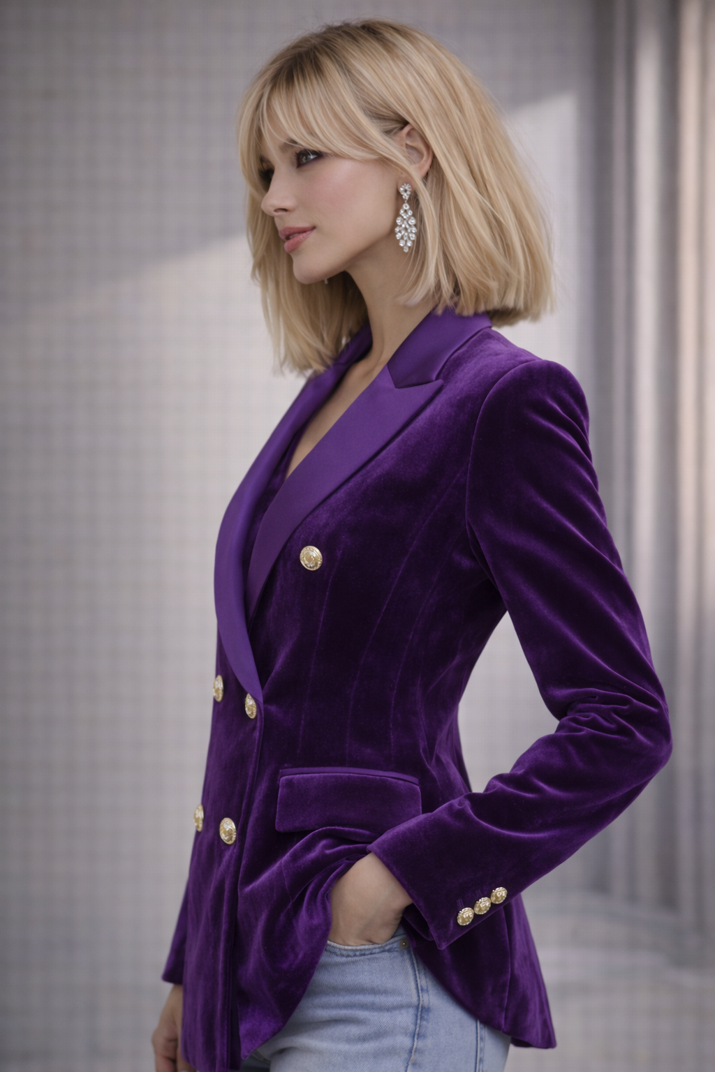 blazer violet velours
