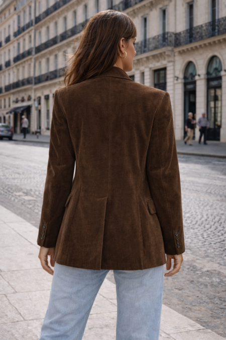 Blazer chocolat velours